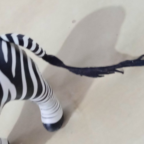 Vintage realistic leather zebra used