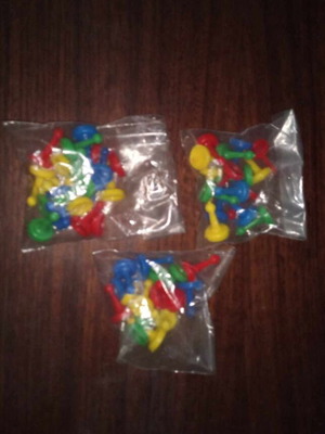Game pieces like new, 68 pcs, assorted colors