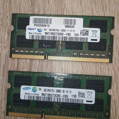 DDR3 4GB laptop RAM pack 2 pcs Samsung like new