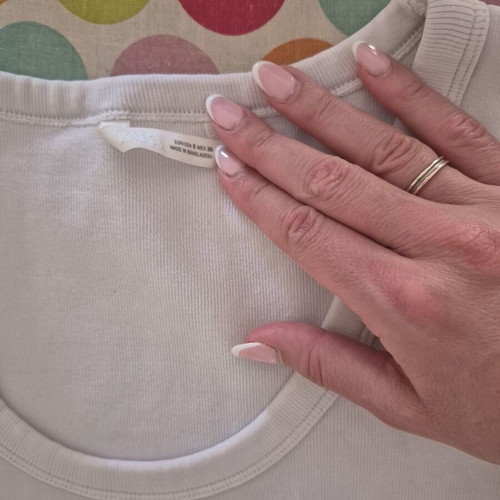 Zara white top used, size S