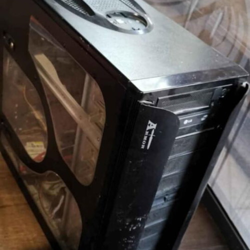 Armor computer case used, aluminum with Plexi Glas