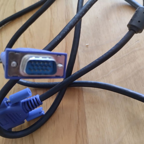 VGA 15 Pin Cable 1.5 Meters New, Male to Male
