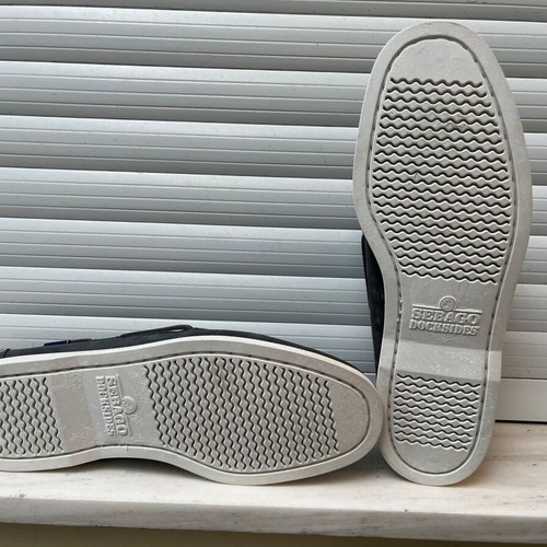 Sebago Docksides grey crazy horse leather size 44 new