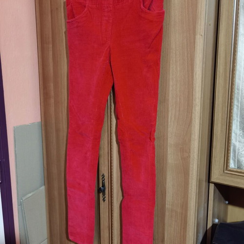 Women's red slim jeans used, leggings style, size L
