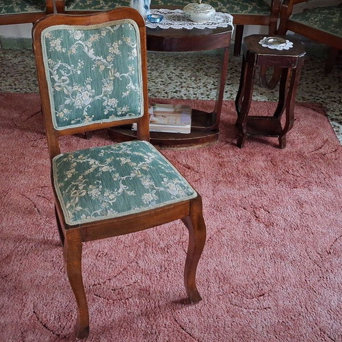 Complete Antique Vintage Living Room Set 15 Pieces Solid Wood used