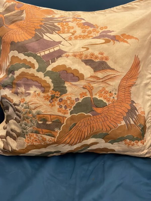 Θήκη μαξιλαριού μεταξωτή καινούργια με φερμουάρ και ερωδιο