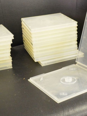 Plastic security cases for CD-DVD discs used, pack of 20
