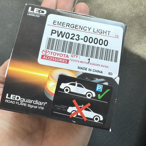 Toyota emergency light new, genuine, sealed with battery included