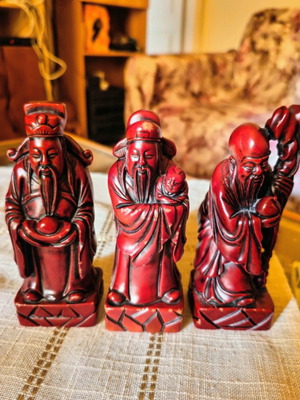 Vintage Alabaster Figurines Made in Taiwan, 13 cm Each
