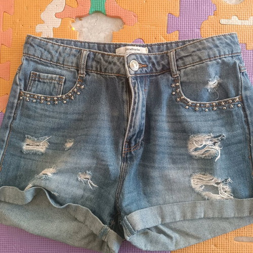 Stradivarius three shorts pack medium like new, blue