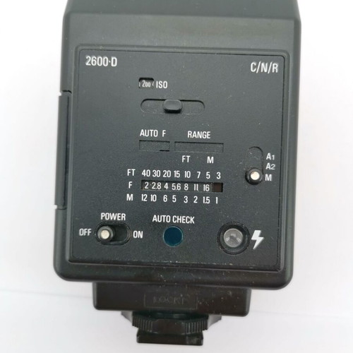Vivitar 2600-D camera flash used