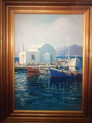 Картина Н. Кридера маслена живопис върху платно 50x70