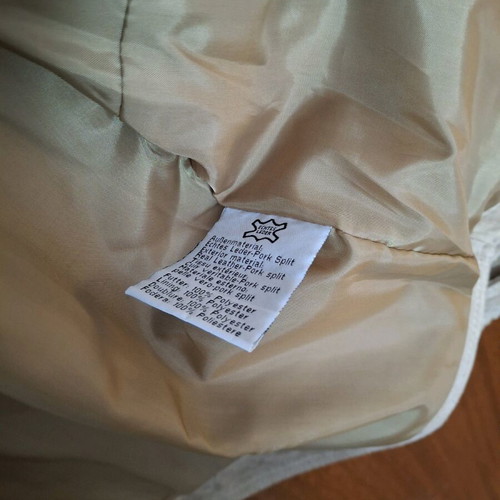 Jacket leather beige like new, full leather size M