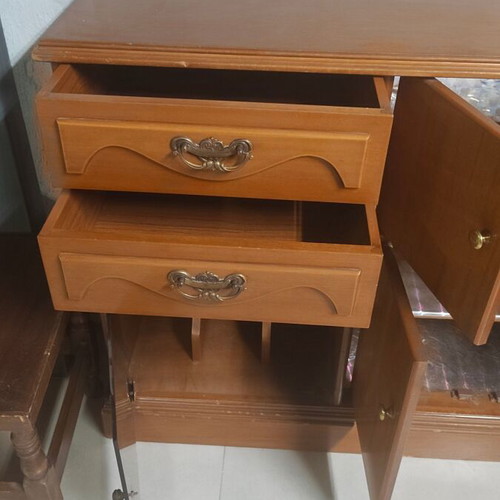 Entrance furniture used, wooden, heavy
