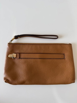 Michael Kors leather wrist bag used, brown