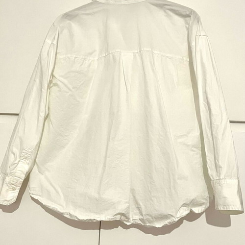 White cotton Zara oversized shirt new, size S