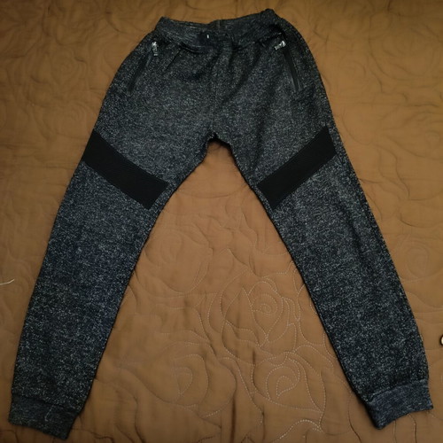 Unisex jumpsuit used, thick fabric, size L, black and gray