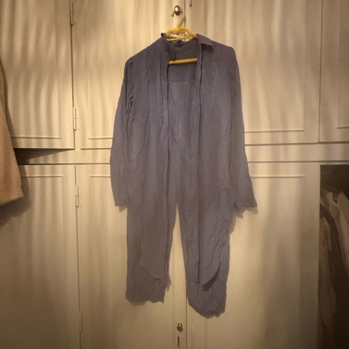 Stradivarius long women's shirt like new, blue, size M
