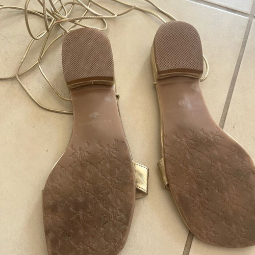 Chrysa sandals like new, gold color, size 38, platform style