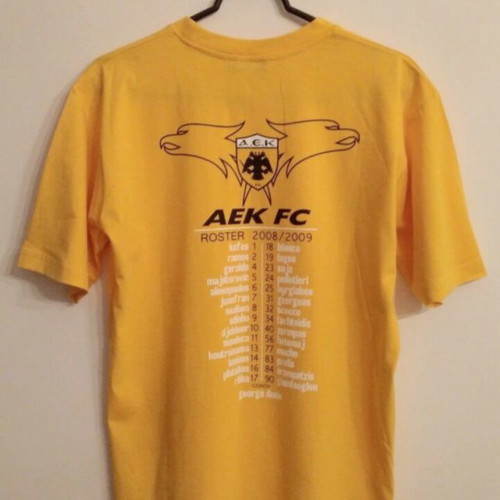 AEK Συλλεκτικό T-Shirt Roster 2008-09 Puma μέγεθος M σαν καινούργιο