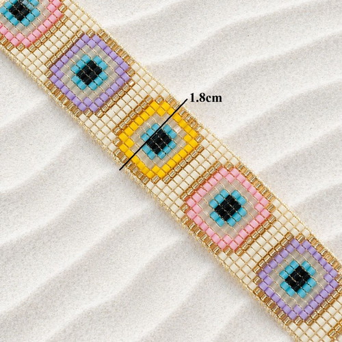 Handmade miuki bead bracelet new, multicolor