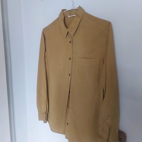 Mango women's shirt new, olive khaki color, size S