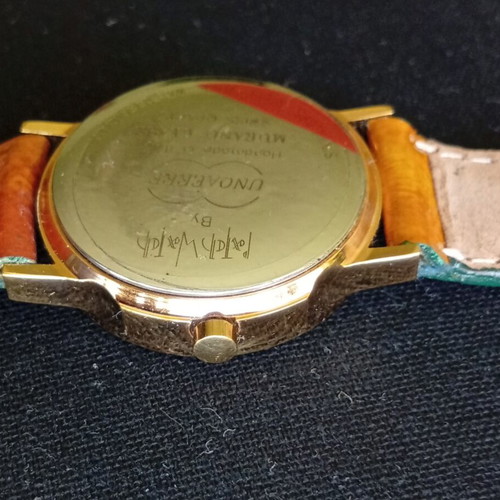 Murano gold-plated watch 32 mm new, Swiss quartz