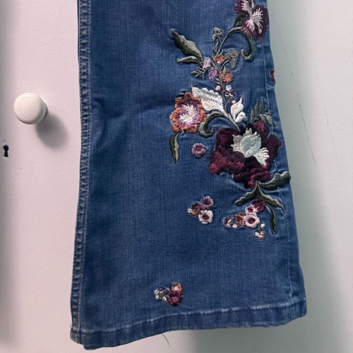 Zara Bootcut Jeans Used With Embroidery, Size 38