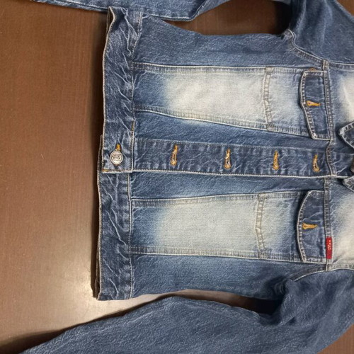 Denim jackets used, set of 2, blue