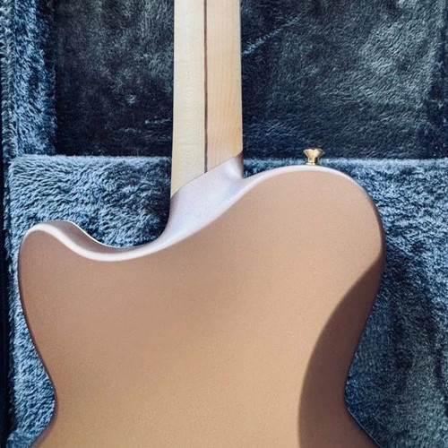 D'Angelico Deluxe Atlantic guitar like new, limited edition matte rose gold
