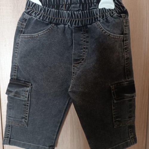 T-shirt and denim cargo shorts set new for 5-year-old boy