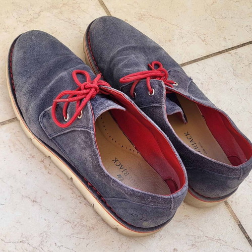 Lumberjack suede shoes used, size 43, blue with red laces