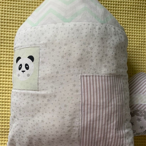 Children's pillows like new, set of 3 handmade with cotton fabrics