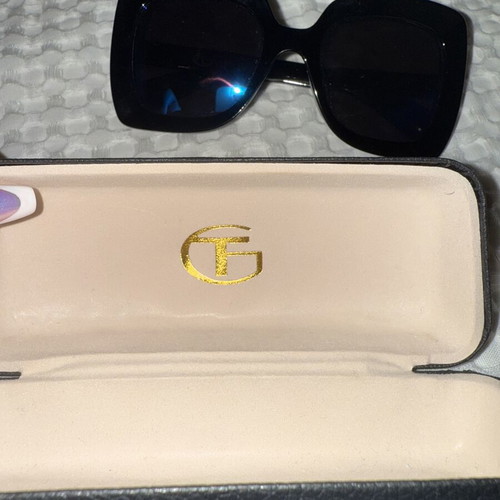 GT Diamond Clear Eyewear Sunglasses with Blue Lenses, Like New