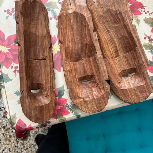 Wooden decorative masks set of 3 like new