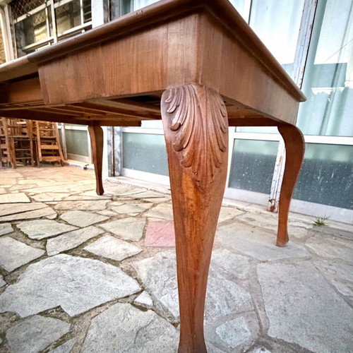 Extendable solid wood table refurbished over 2.20m length