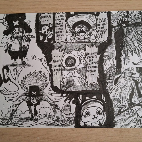 Tony Tony Chopper frame new with handmade One Piece poster