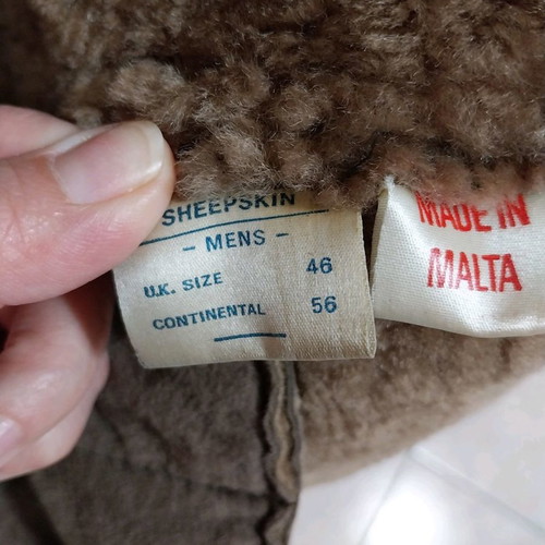 Authentic sheepskin men's coat used size 56