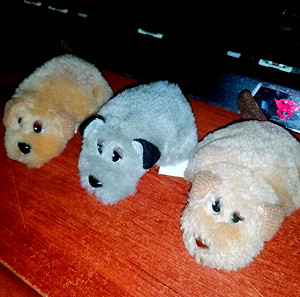 3 Αυθεντικά Mini λούτρινα Pound Puppies 1995
