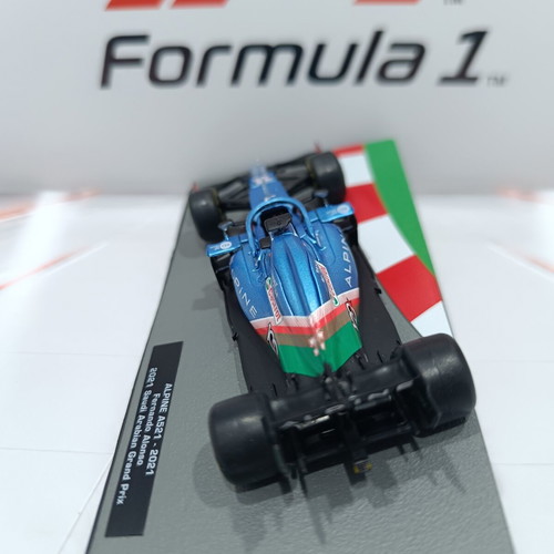 Formula 1 Alpine A521 Fernando Alonso Saudi Arabian GP 2021 1:43 Diecast model like new