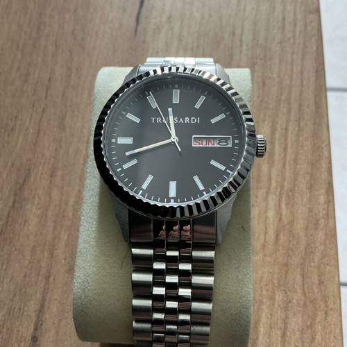 Trussardi men's silver watch like new