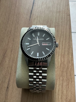 Trussardi men's silver watch like new