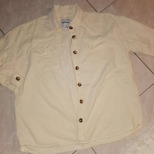 Pink Woman thin corduroy shirt S/M like new, yellow