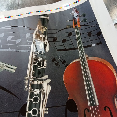 Poster new, size 55x77cm, glossy musical instruments