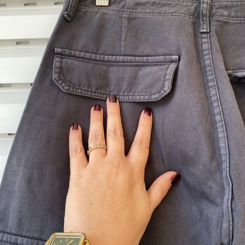 Zara cargo pants black used, size S, 100% cotton