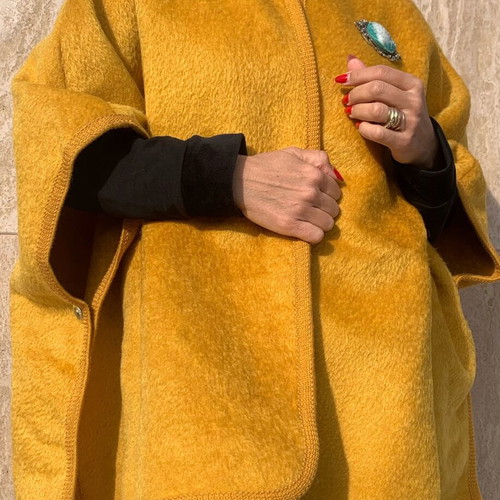 Versace cape like new, mustard color