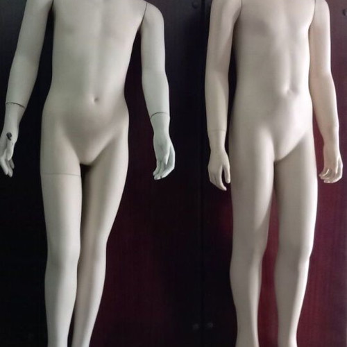 Child Display Mannequins like new, boy and girl with metal bases