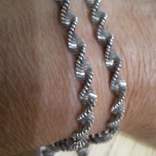 Vintage 925 silver twisted necklace chain used