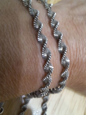 Vintage 925 silver twisted necklace chain used