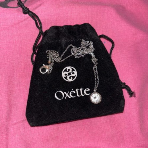 Oxette necklace used, silver with stone